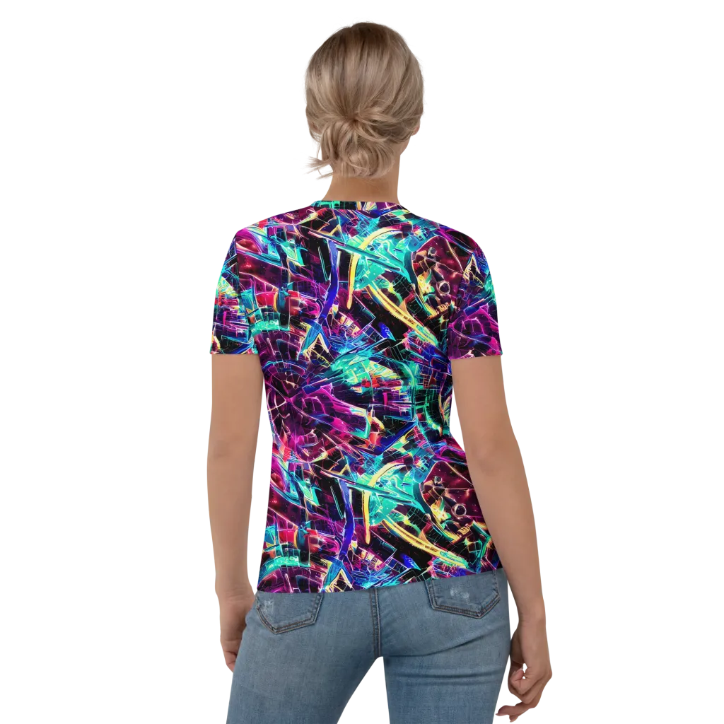 Plasma Pulse on Women's Crew Neck T-Shirt — Back