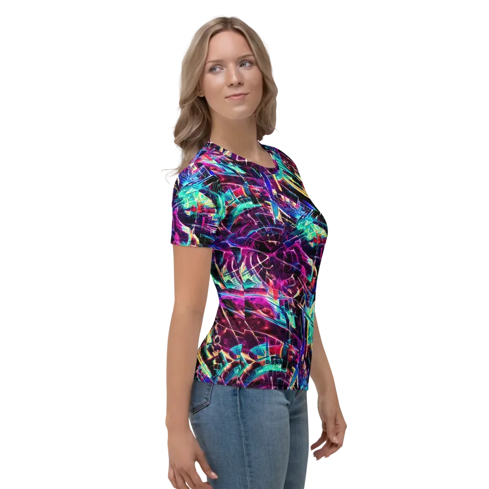 Plasma Pulse on Women's Crew Neck T-Shirt — Right