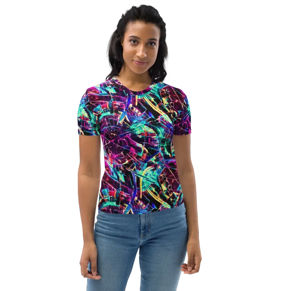 Plasma Pulse on Women's Crew Neck T-Shirt — Front
