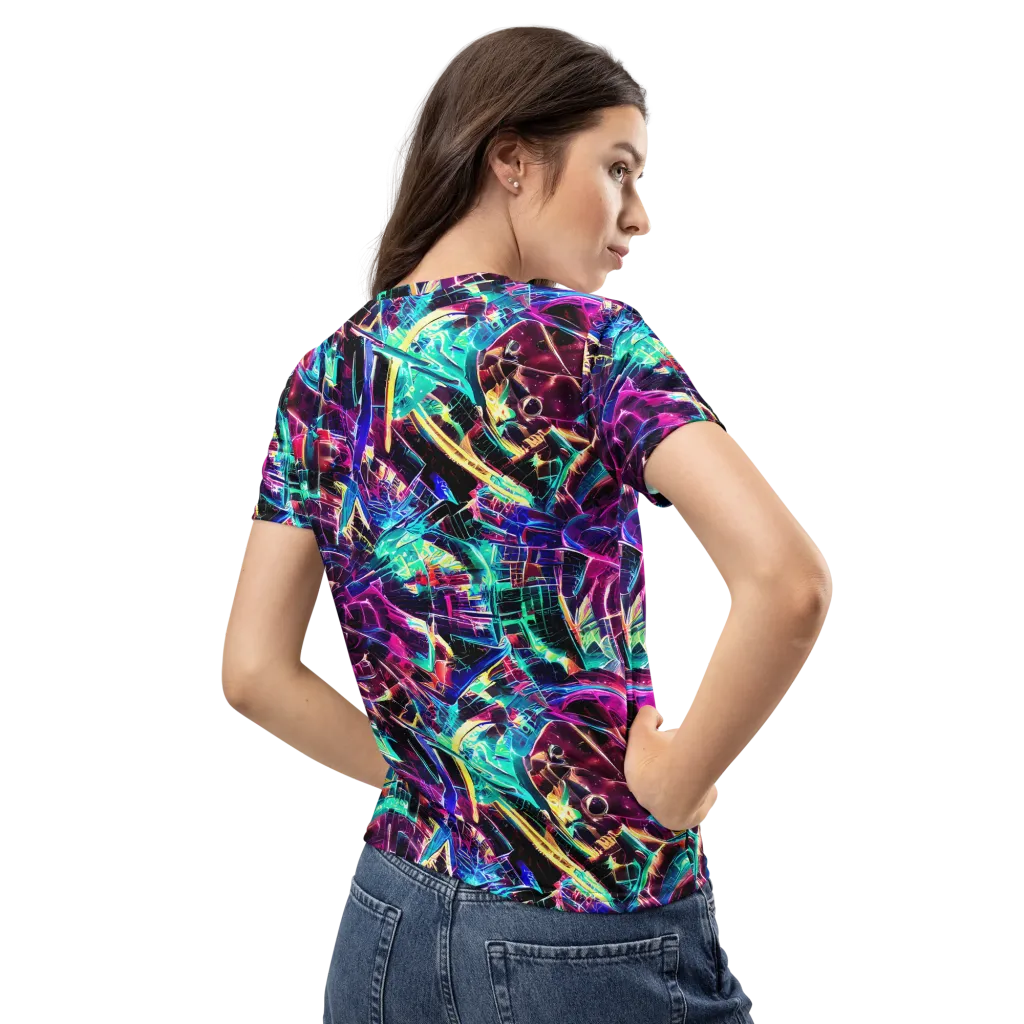 Plasma Pulse on Women's Crew Neck T-Shirt — Back