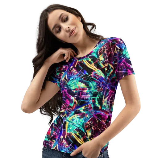 Plasma Pulse on a Women's Crew Neck T-Shirt