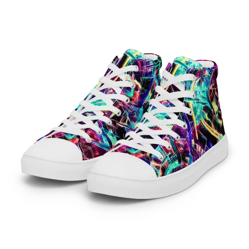 Plasma Pulse on a Women's High Top Canvas Shoes