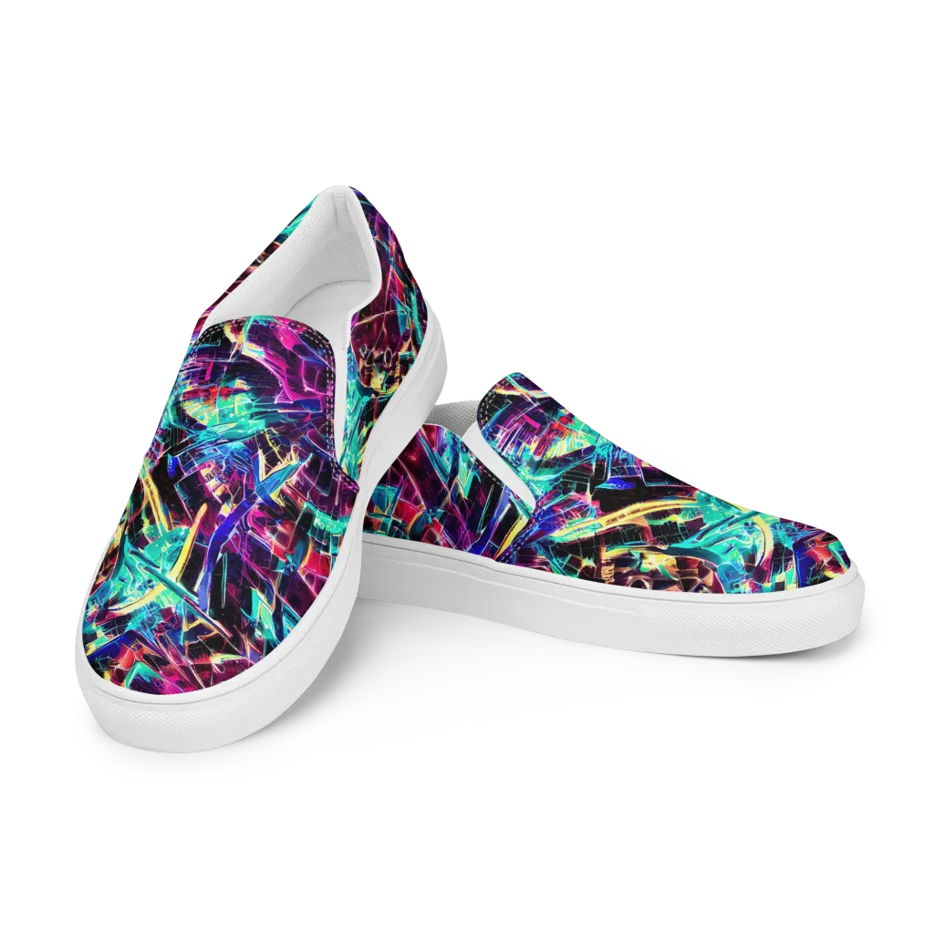 Plasma Pulse on Men's Slip-On Canvas Shoes — Left Front