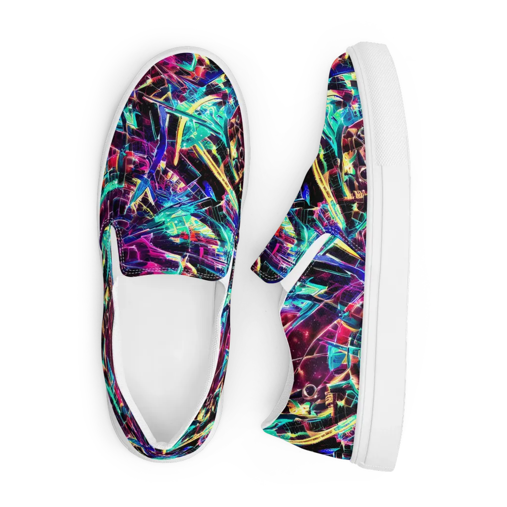 Plasma Pulse on Men's Slip-On Canvas Shoes — Front