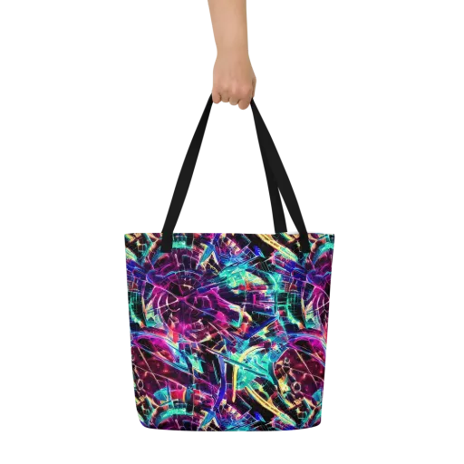 Plasma Pulse on a Large Tote Bag W/ Pocket