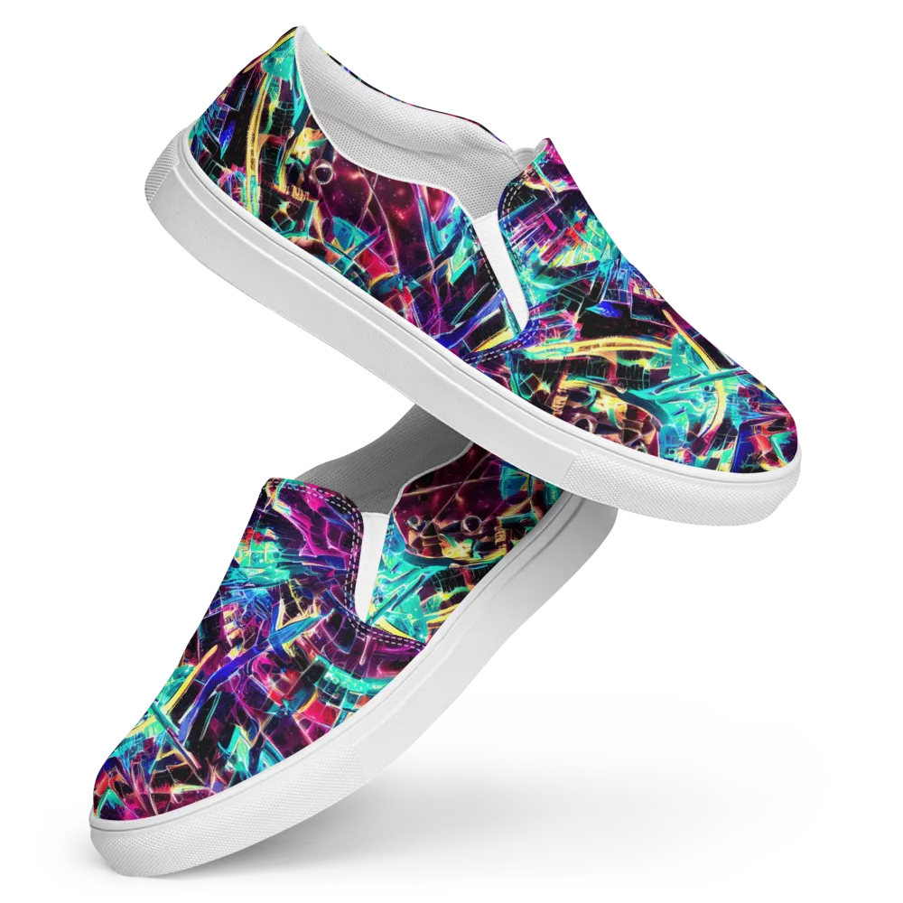 Plasma Pulse on Women's Slip-On Canvas Shoes — Front