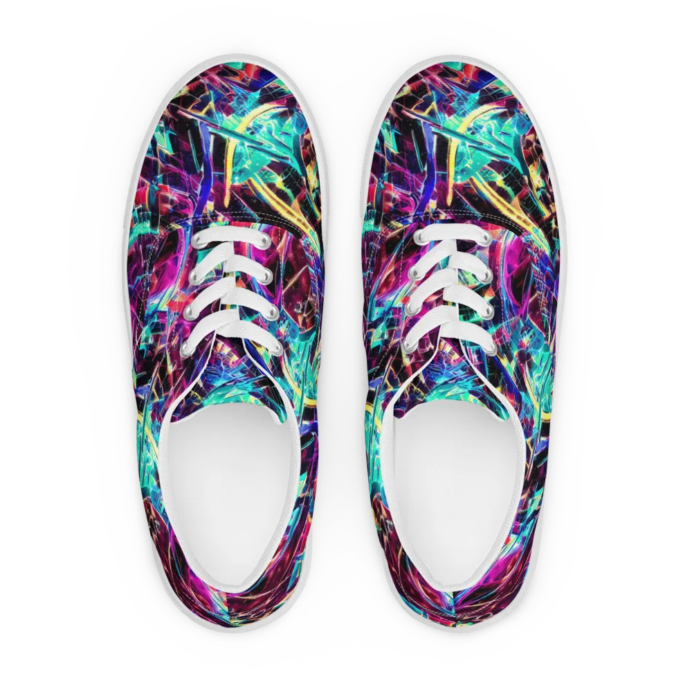 Plasma Pulse on Men's Lace-Up Canvas Shoes — Front