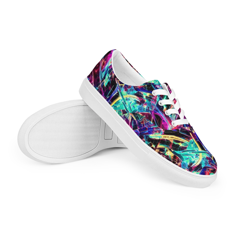 Plasma Pulse on Men's Lace-Up Canvas Shoes — Right Front