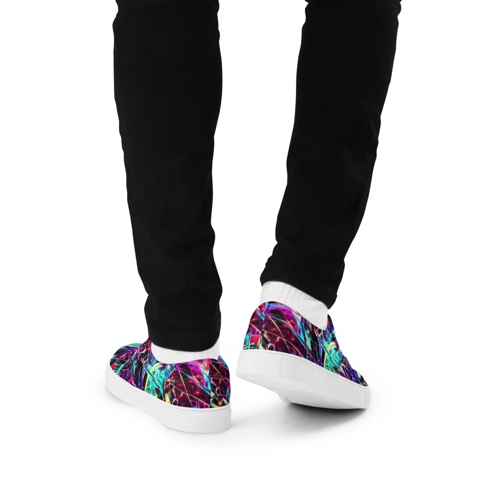 Plasma Pulse on Men's Lace-Up Canvas Shoes — Back
