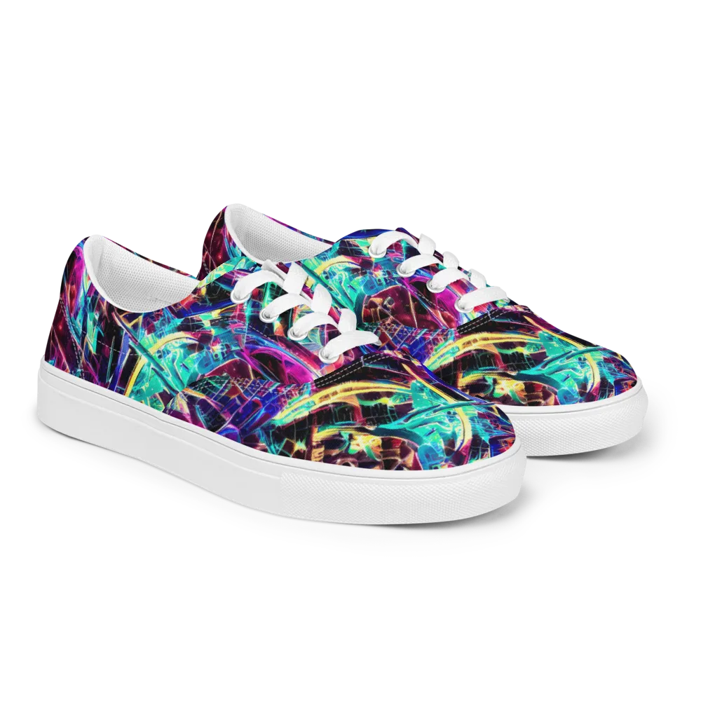 Plasma Pulse on Men's Lace-Up Canvas Shoes — Right Front