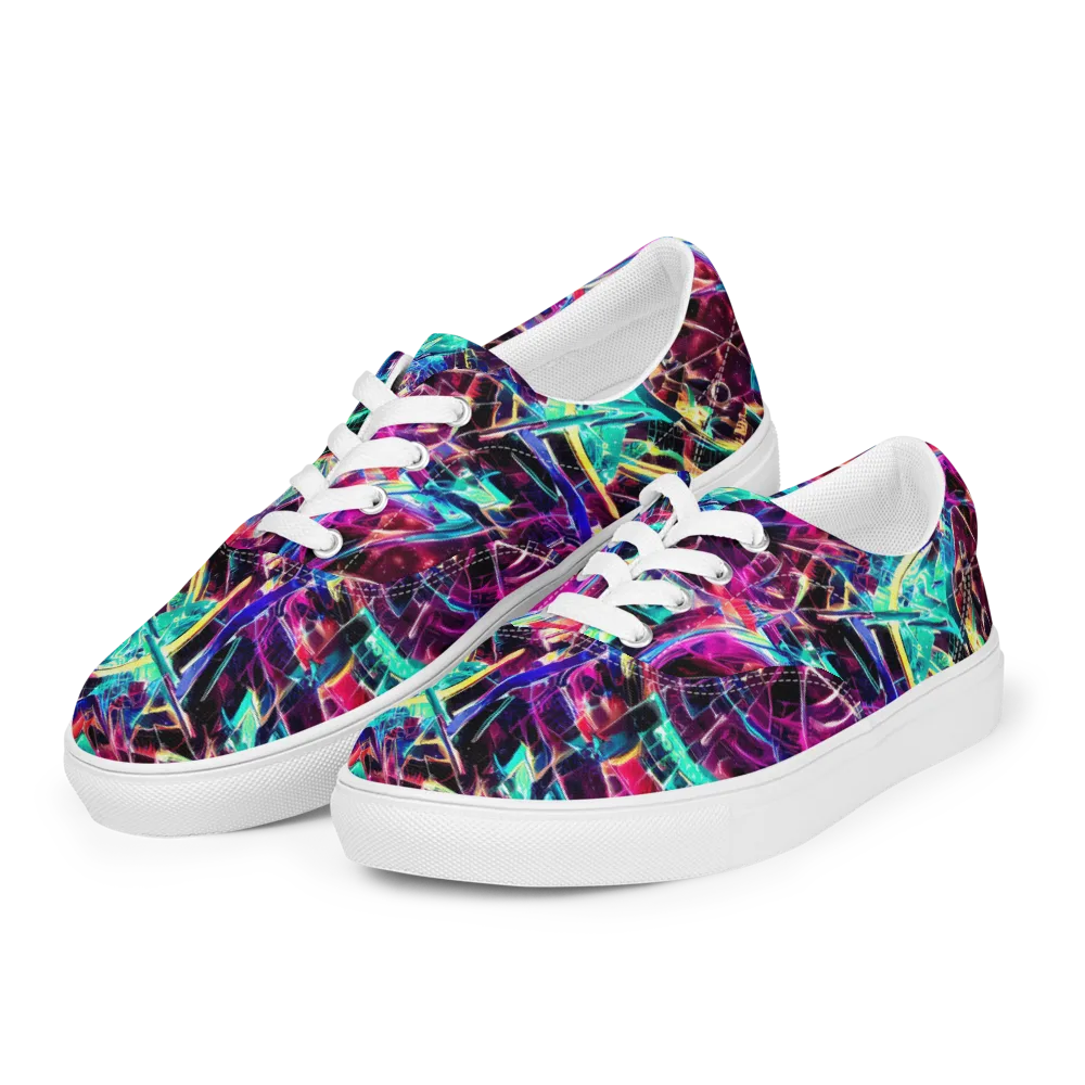 Plasma Pulse on Men's Lace-Up Canvas Shoes — Left Front