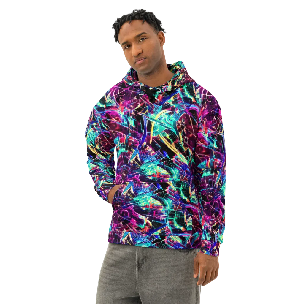 Plasma Pulse on Cotton Hoodie — Left Front