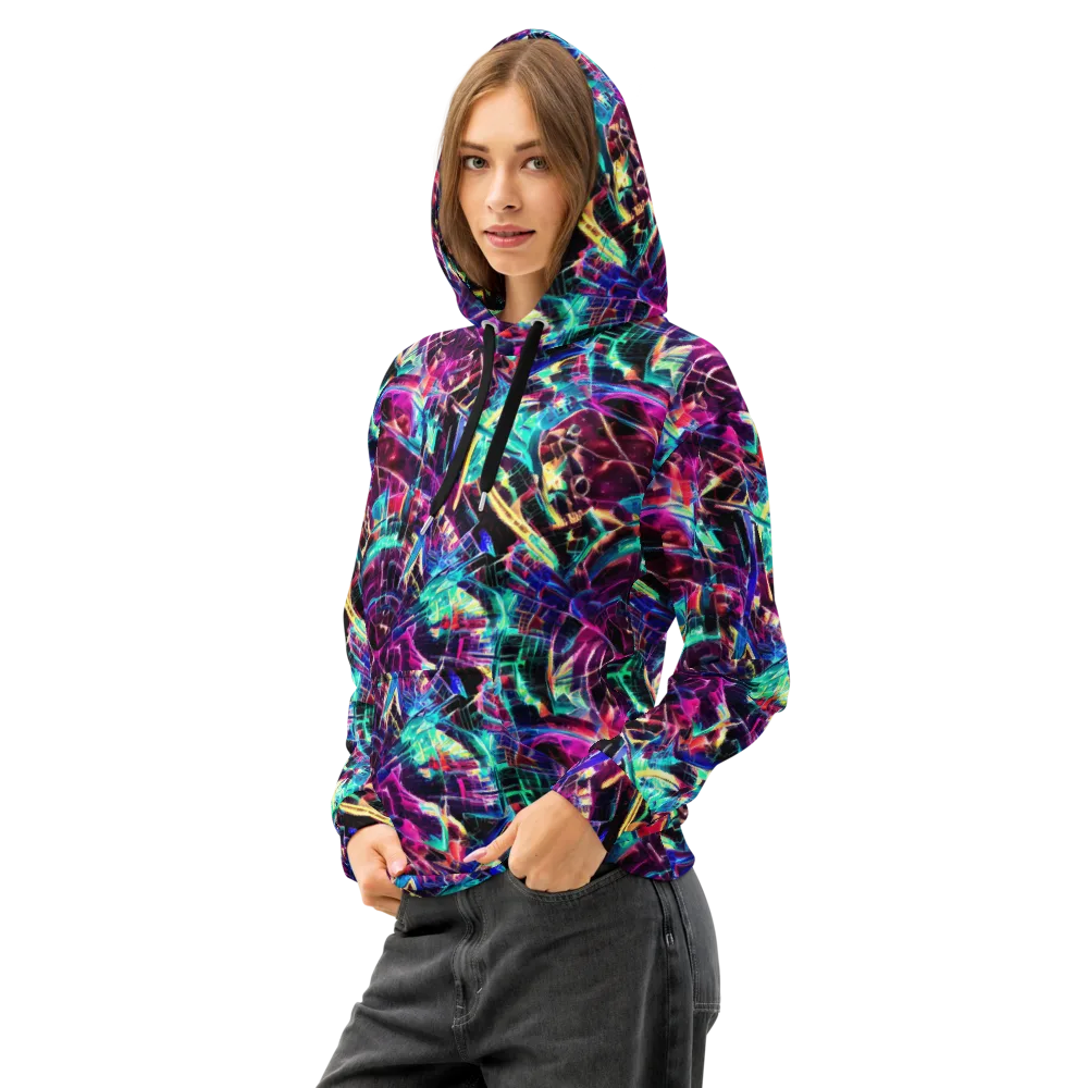 Plasma Pulse on Cotton Hoodie — Left Front
