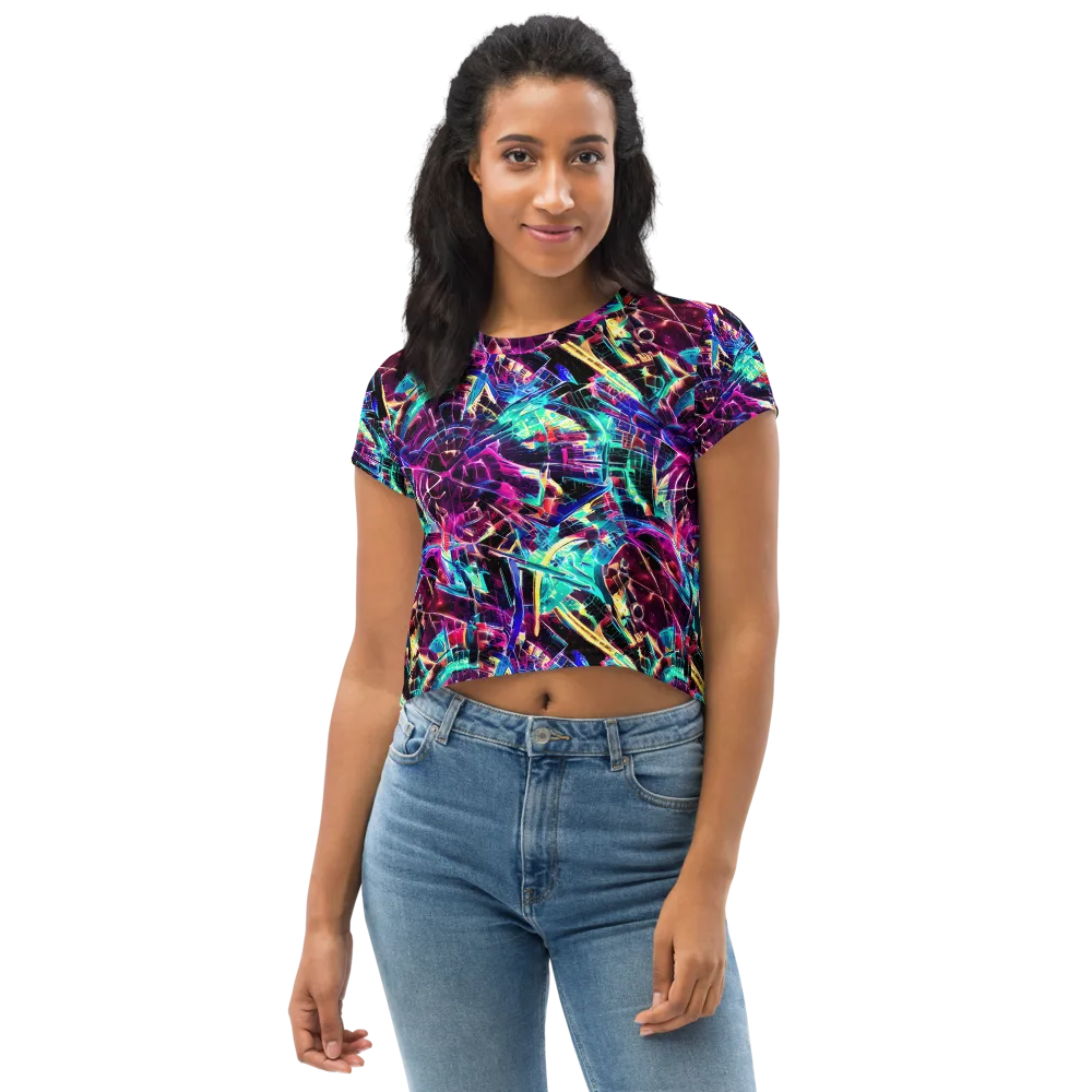 Plasma Pulse on Crop Tee — Front