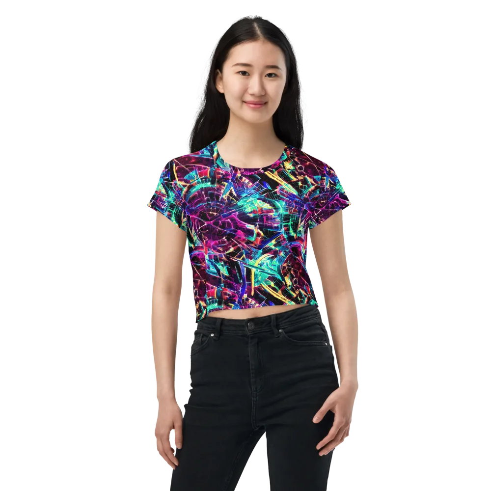 Plasma Pulse on Crop Tee — Front