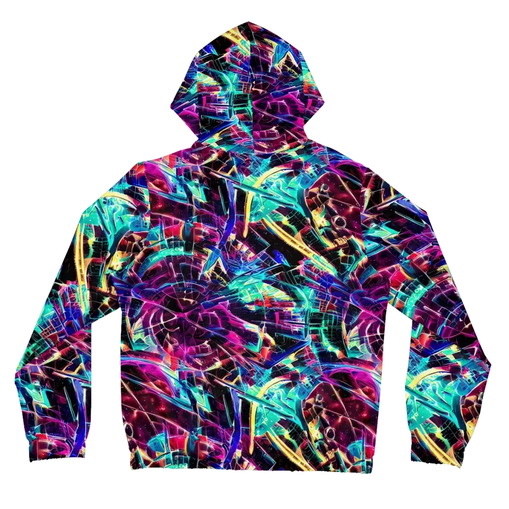 Plasma Pulse on Women's Full-Zip Hoodie — Back