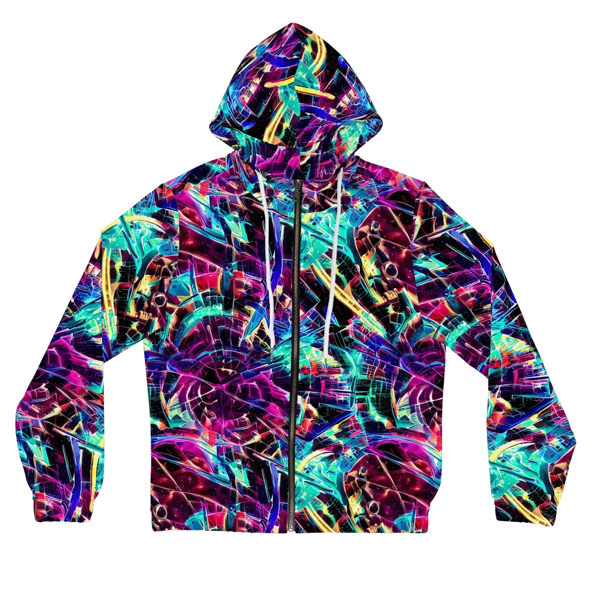 Plasma Pulse on Women's Full-Zip Hoodie — Front