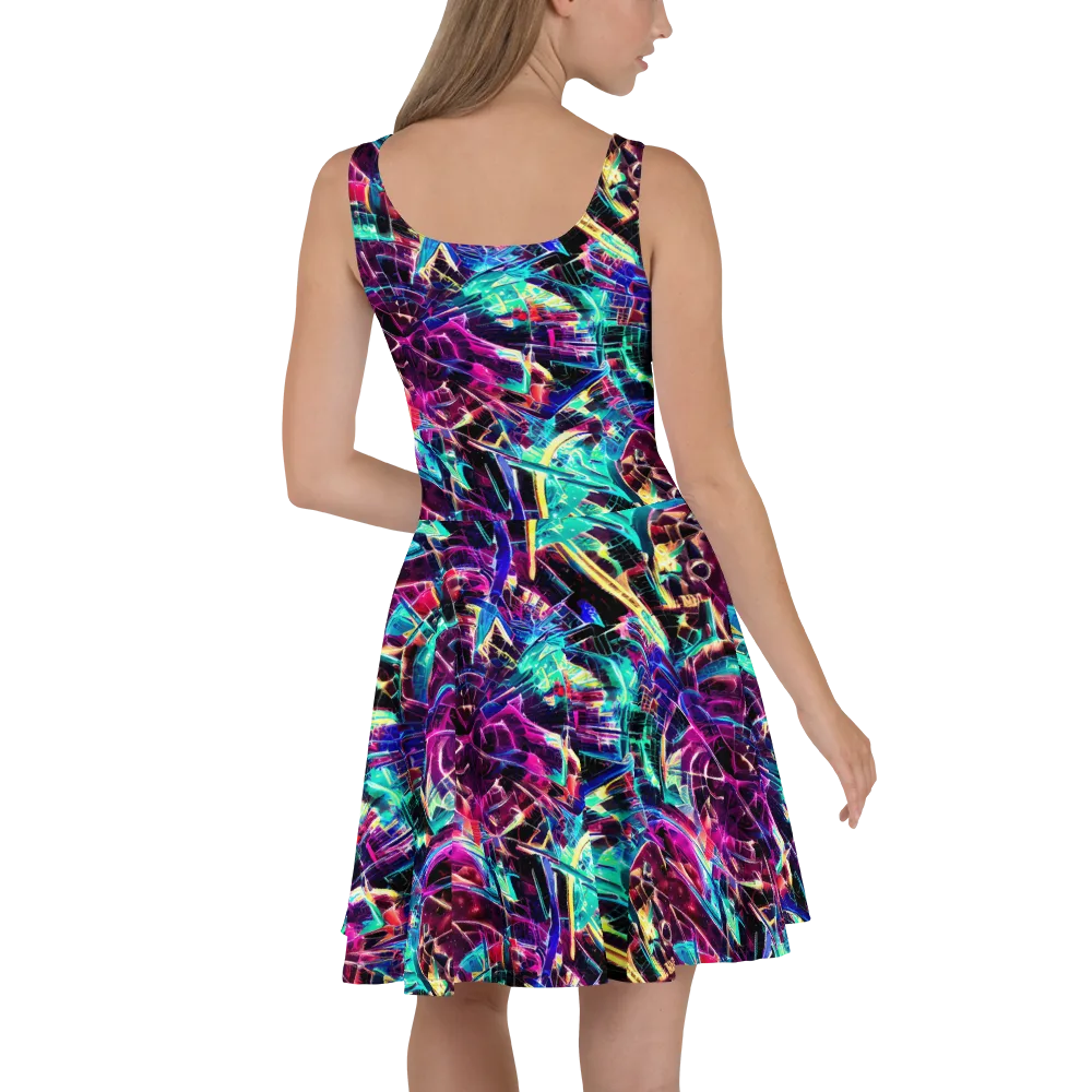 Plasma Pulse on Skater Dress — Back