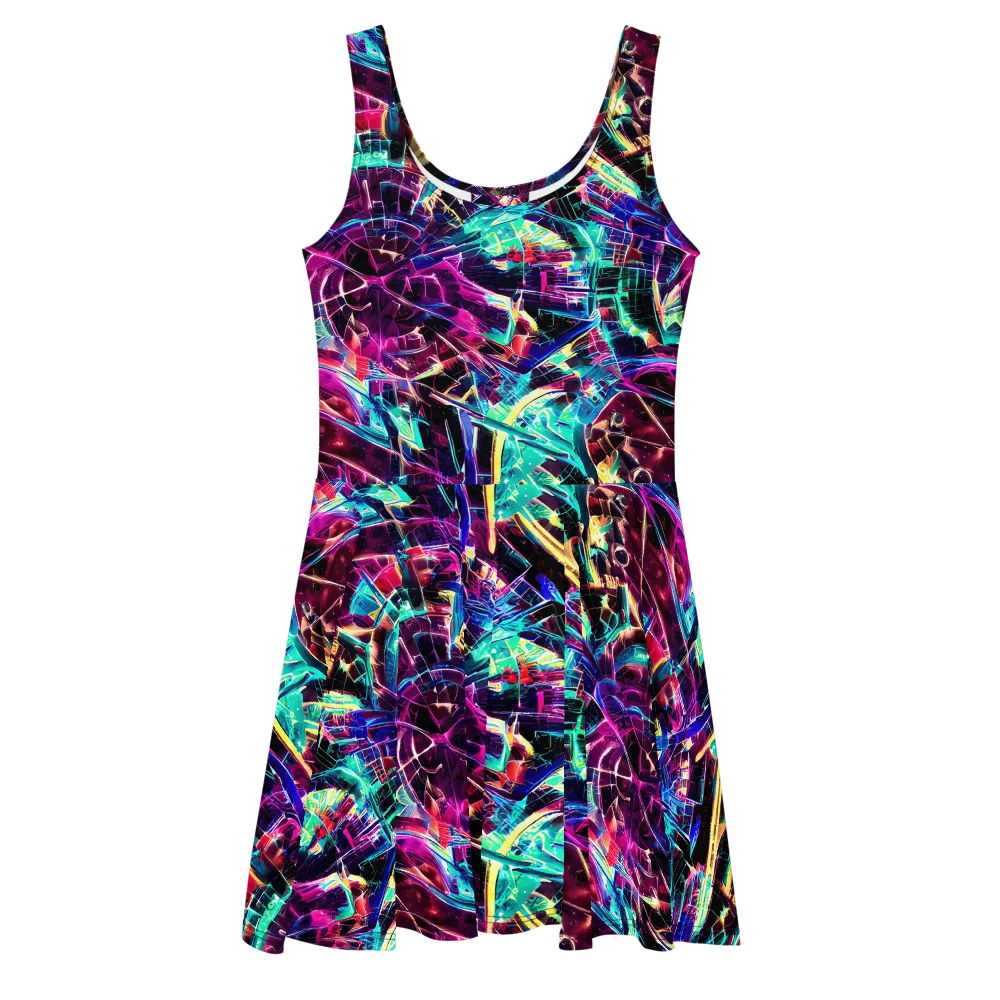 Plasma Pulse on Skater Dress — Front