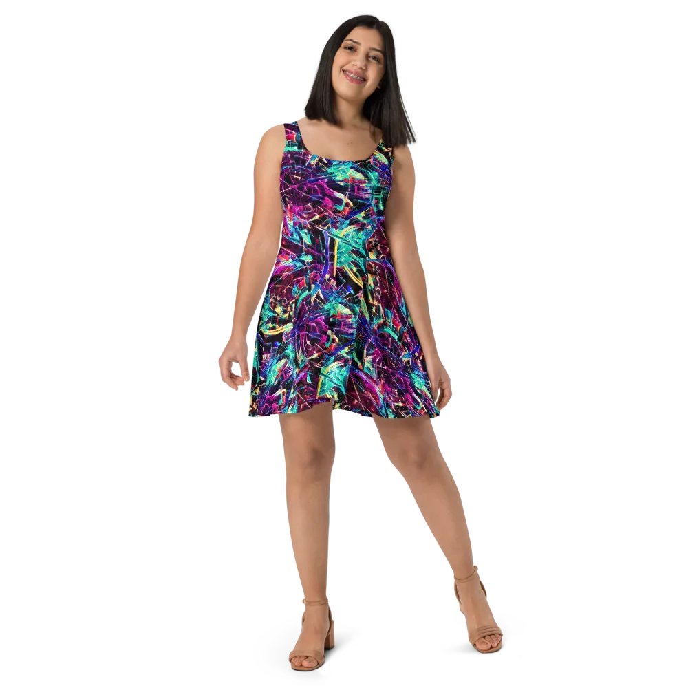 Plasma Pulse on Skater Dress — Front