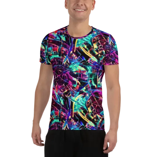 Plasma Pulse on a Men's Athletic T-Shirt