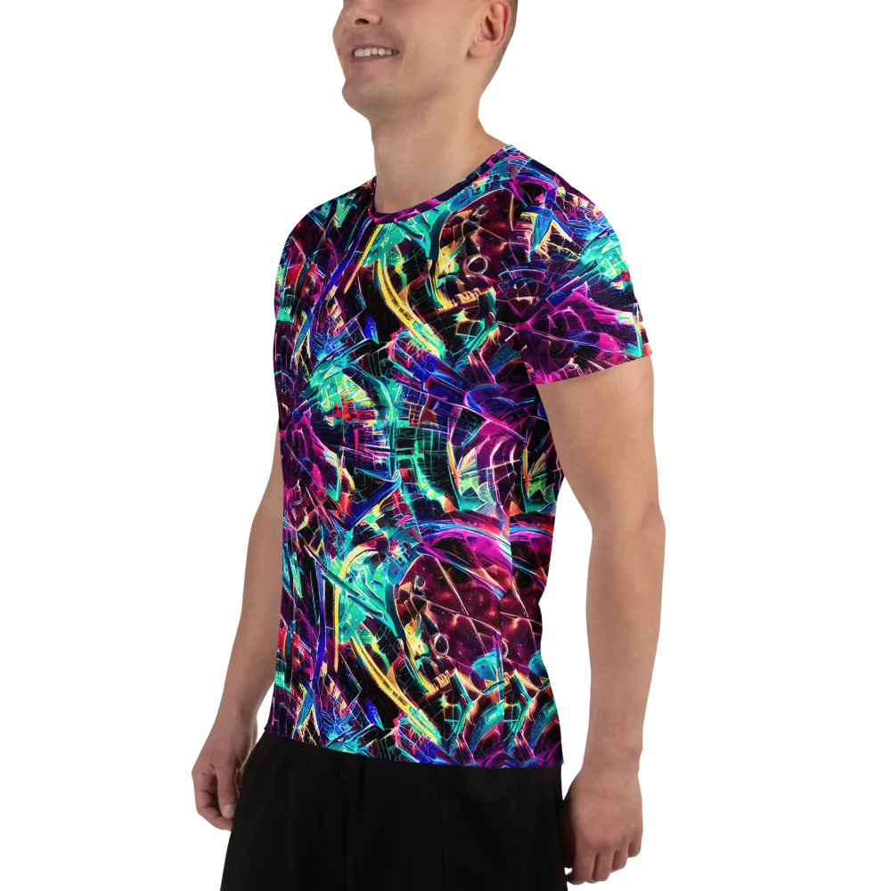 Plasma Pulse on Men's Athletic T-Shirt — Left