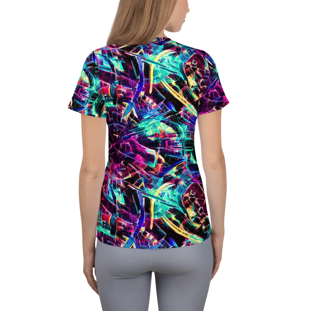 Plasma Pulse on Women's Athletic T-Shirt — Back