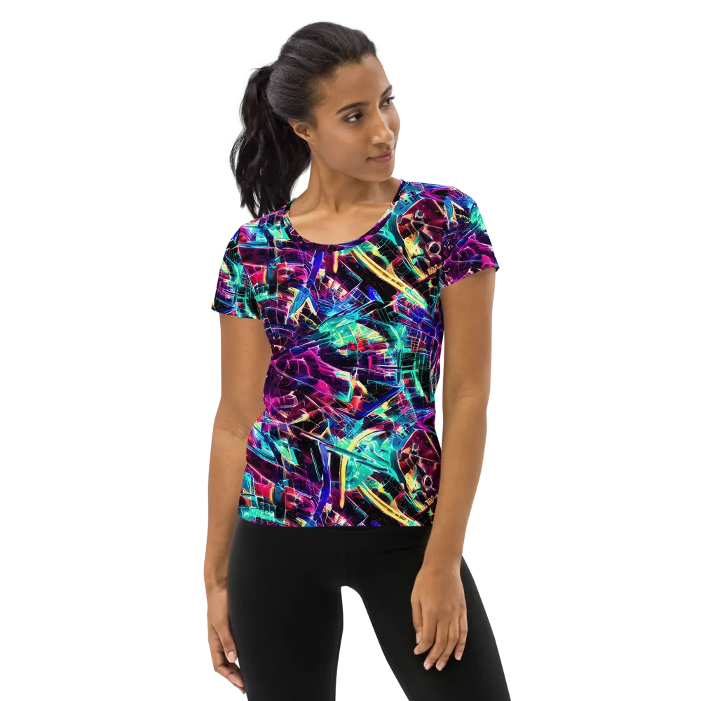 Plasma Pulse on Women's Athletic T-Shirt — Front