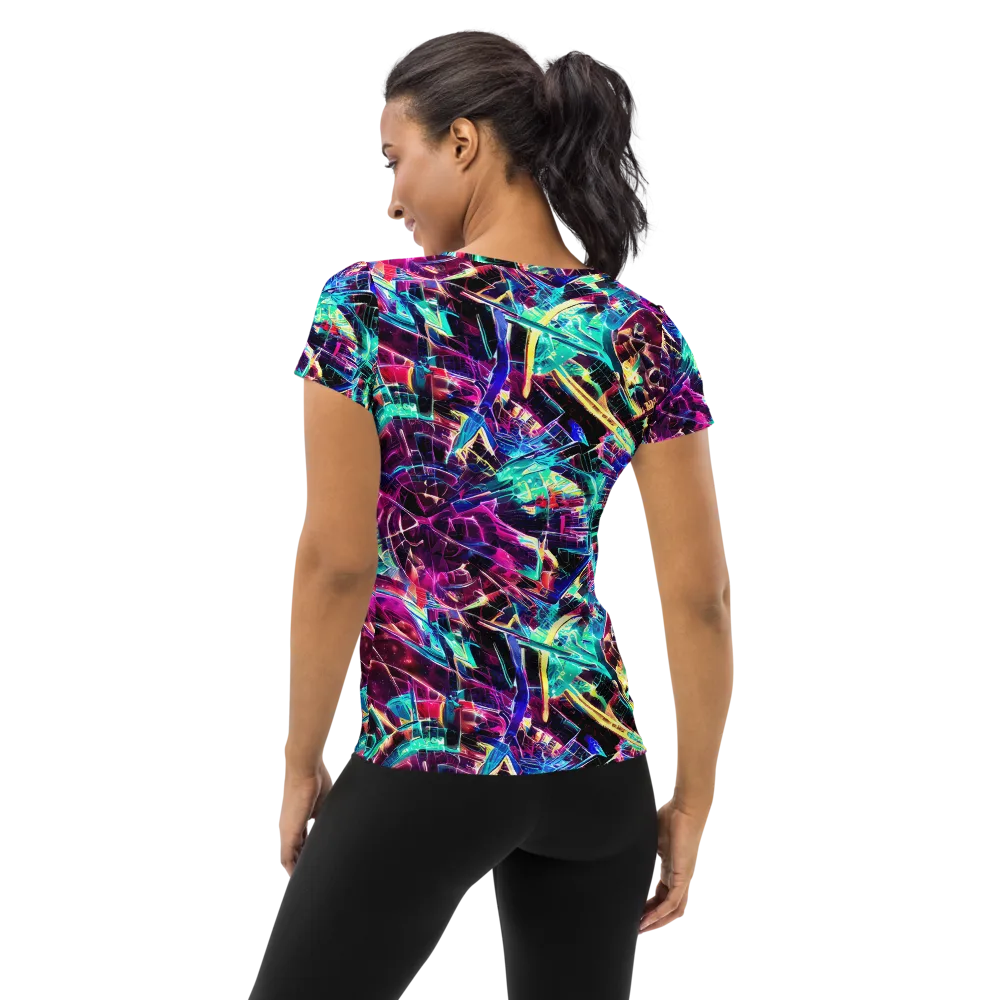 Plasma Pulse on Women's Athletic T-Shirt — Back
