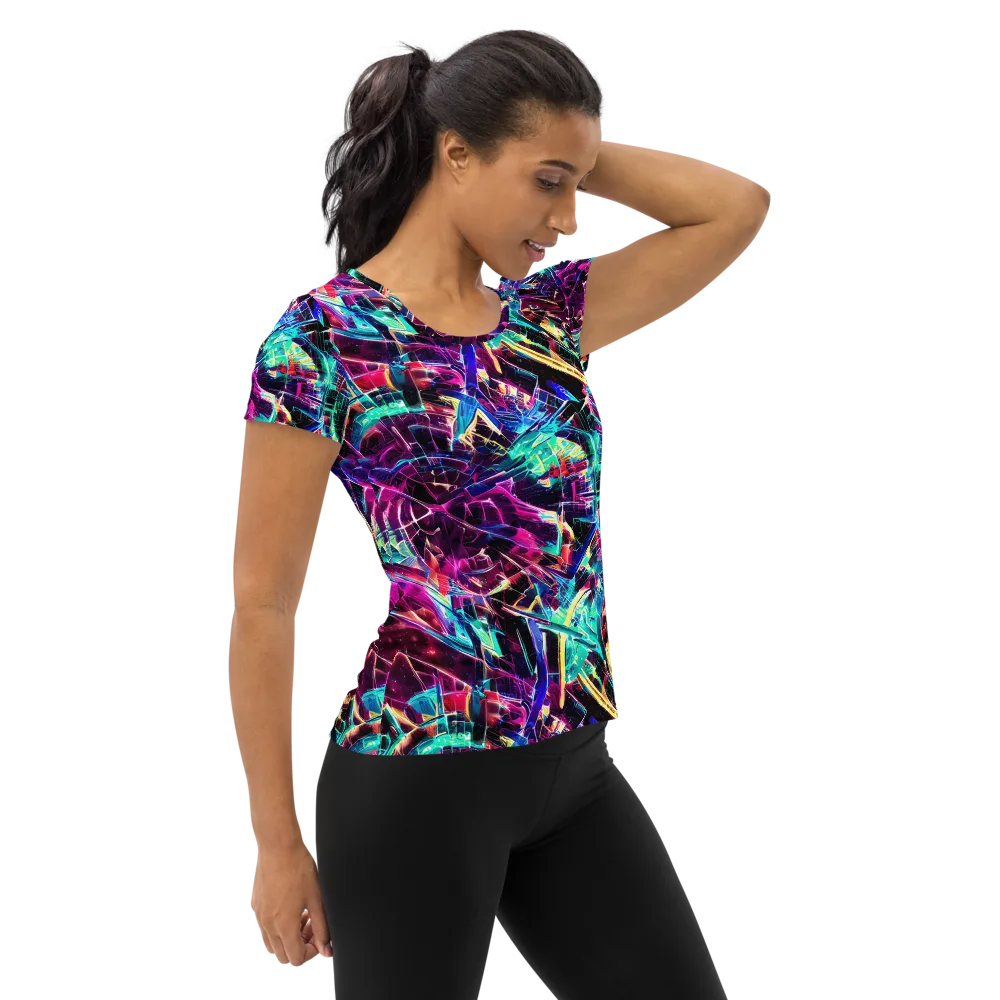 Plasma Pulse on Women's Athletic T-Shirt — Right