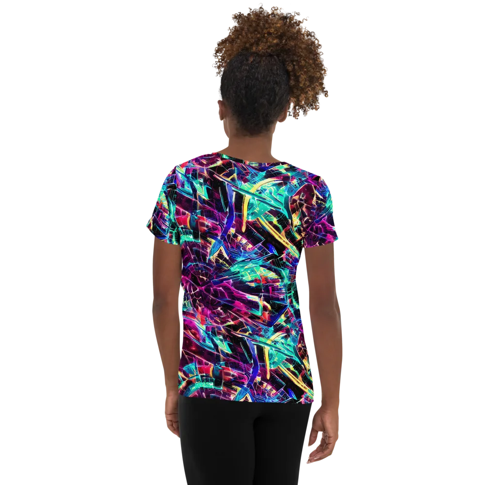 Plasma Pulse on Women's Athletic T-Shirt — Back