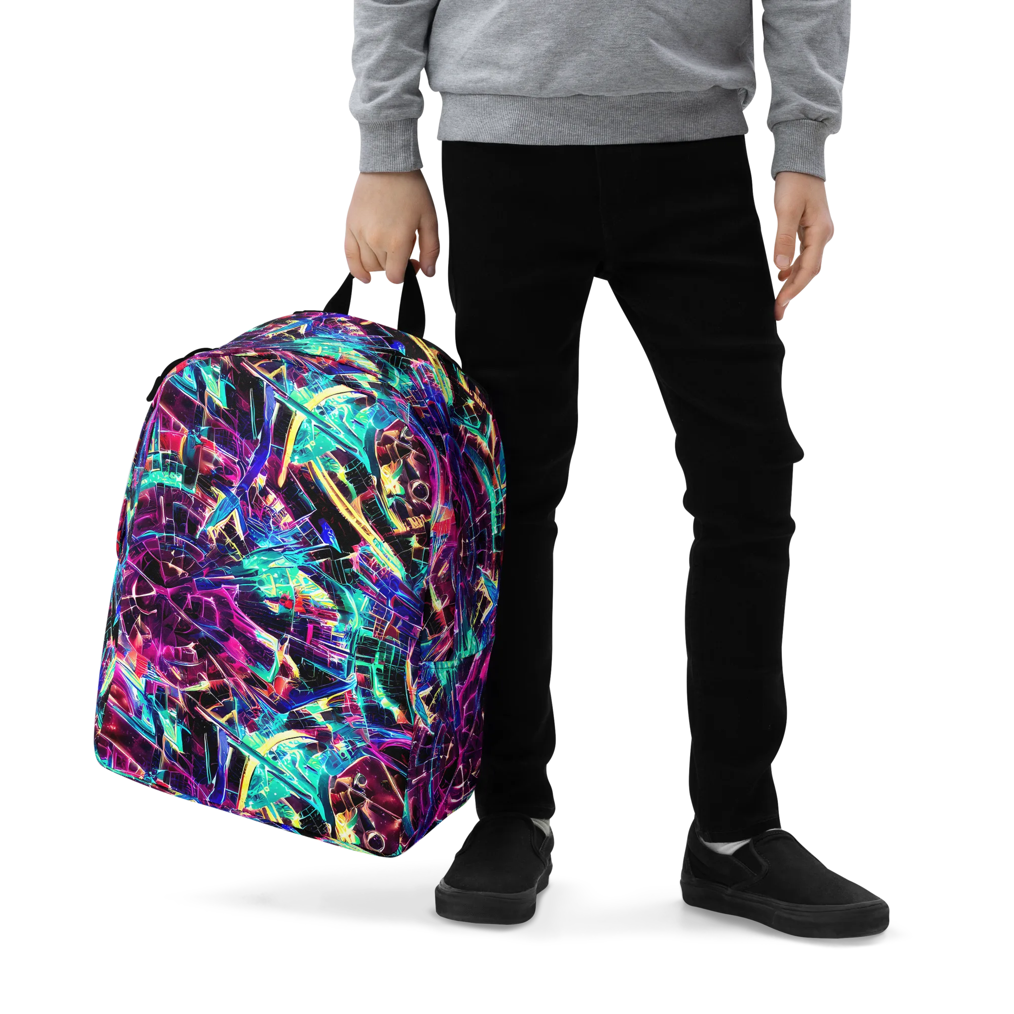 Plasma Pulse on Minimalist Backpack — Zoomed-in