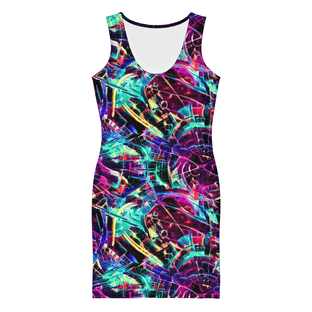 Plasma Pulse on Bodycon Dress — Front