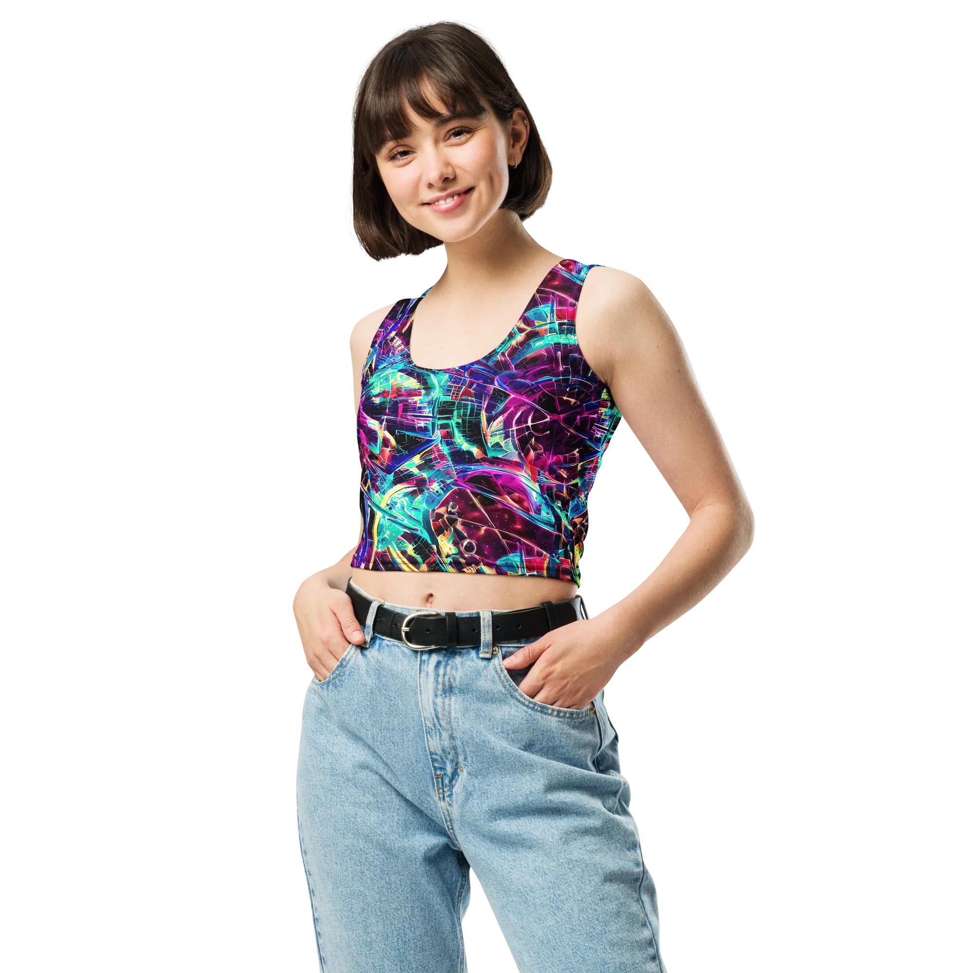 Plasma Pulse on Crop Top — Front