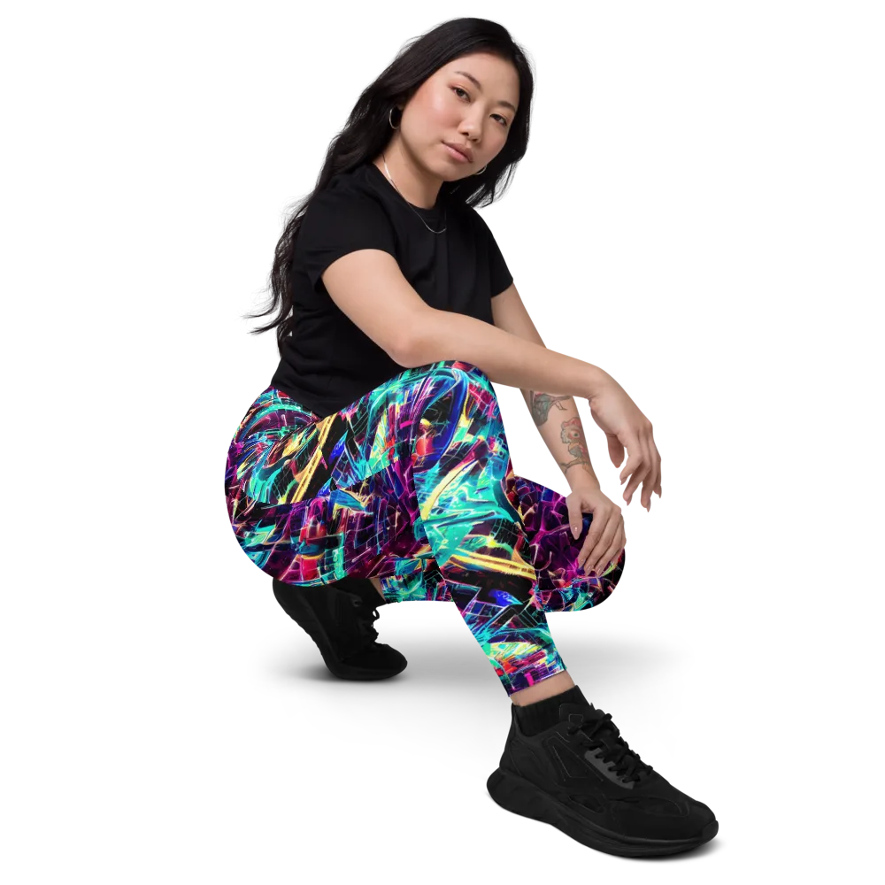 Plasma Pulse on Leggings with Pockets — Right Front