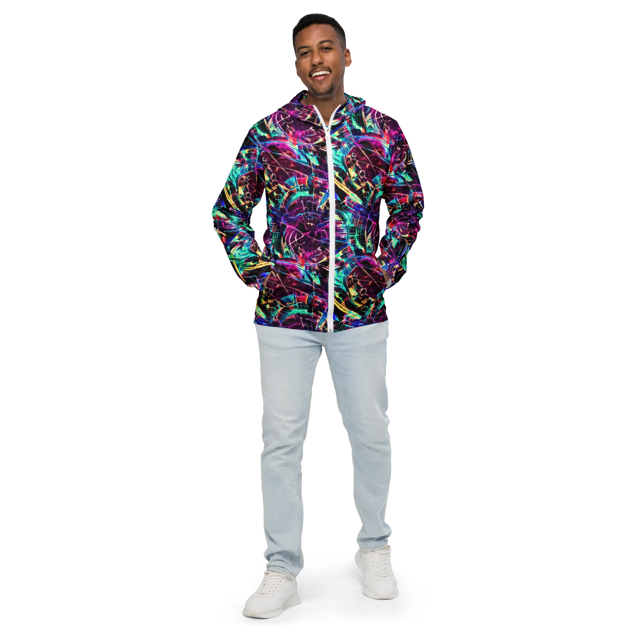 Plasma Pulse on Men's Windbreaker — Front