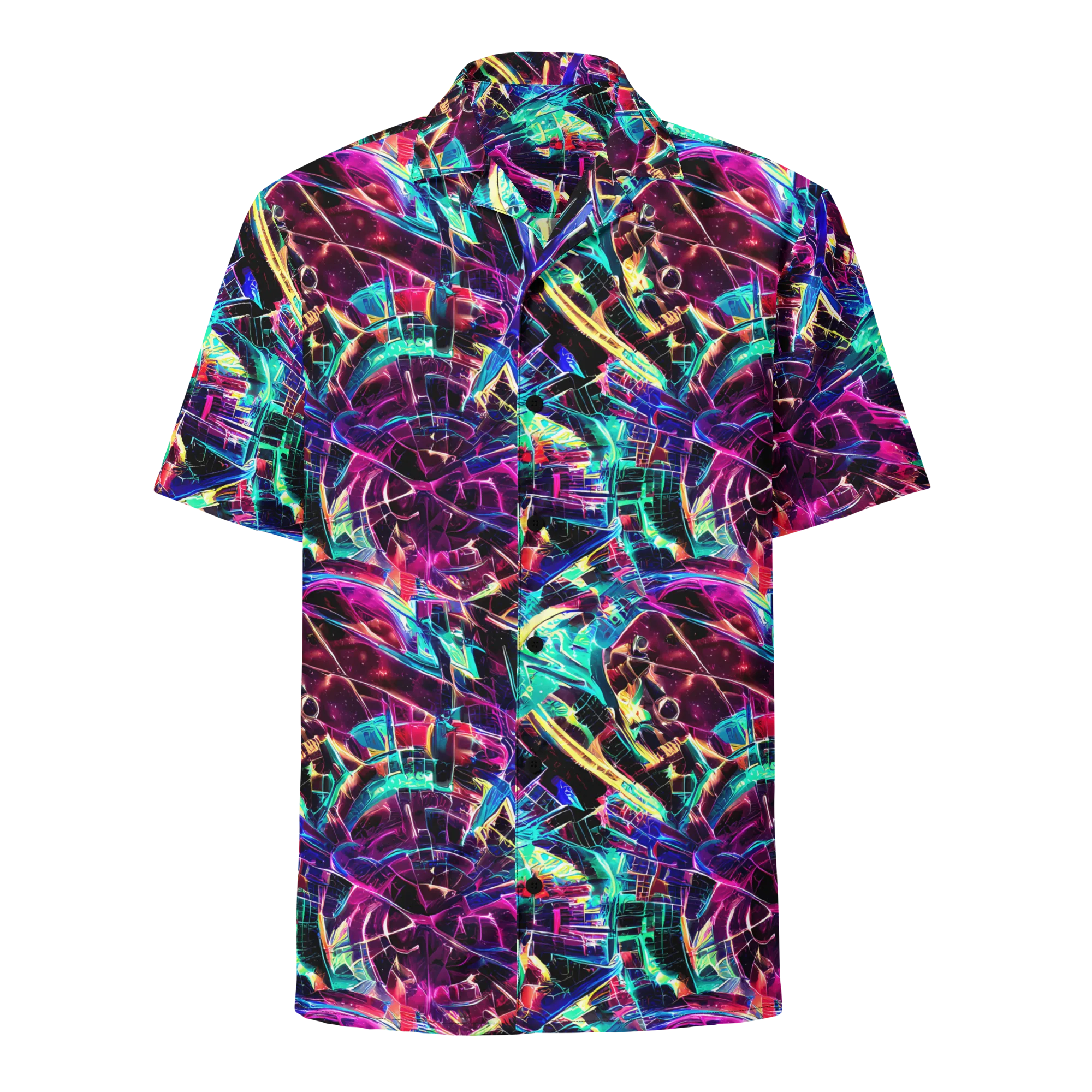 Plasma Pulse on Button Shirt — Front