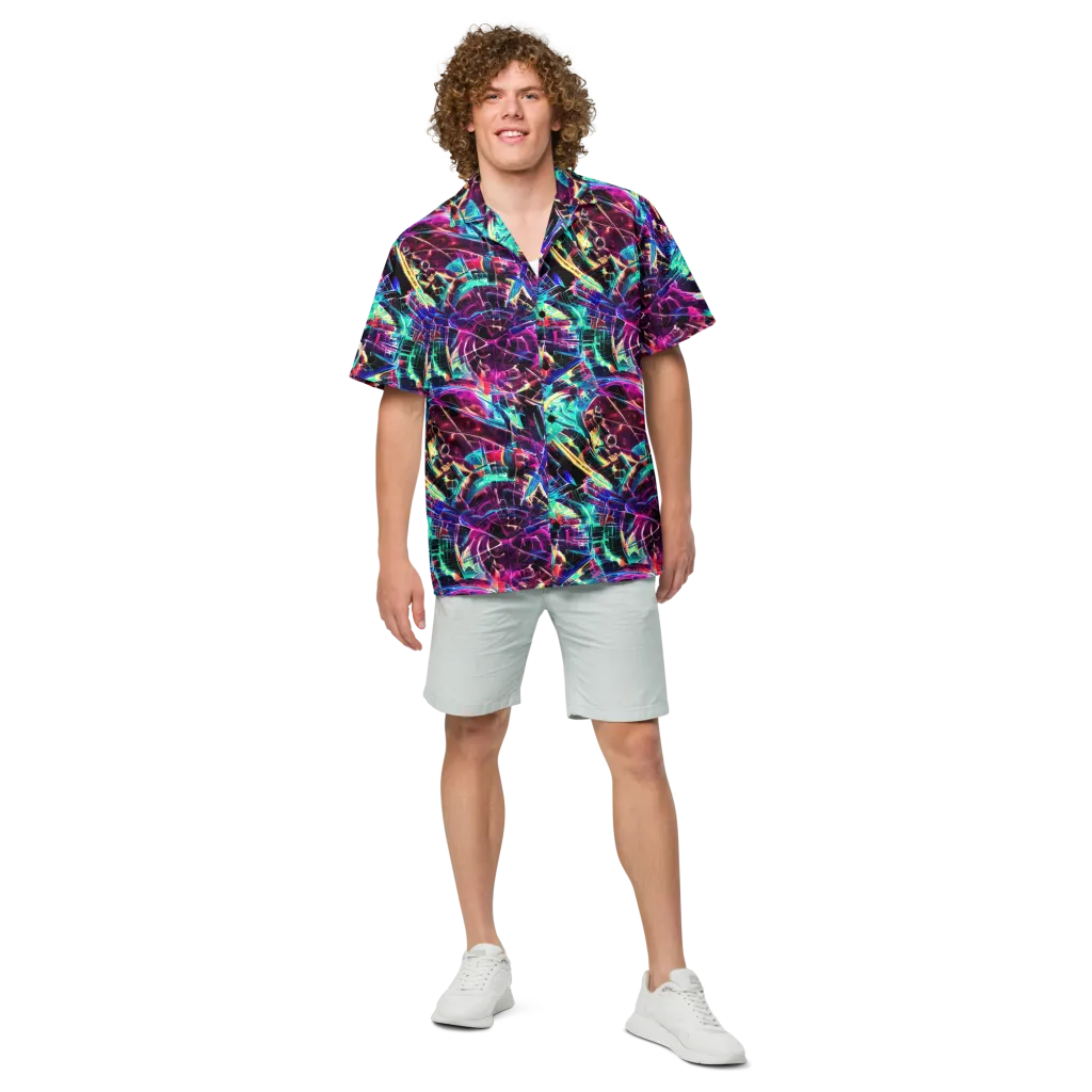 Plasma Pulse on Button Shirt — Front
