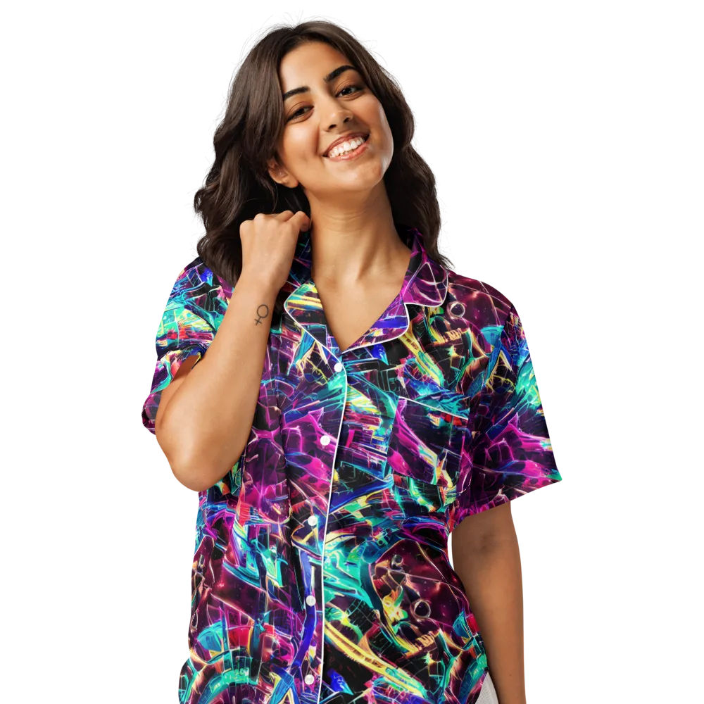 Plasma Pulse on Women's Short Sleeve Pajama Top — Front
