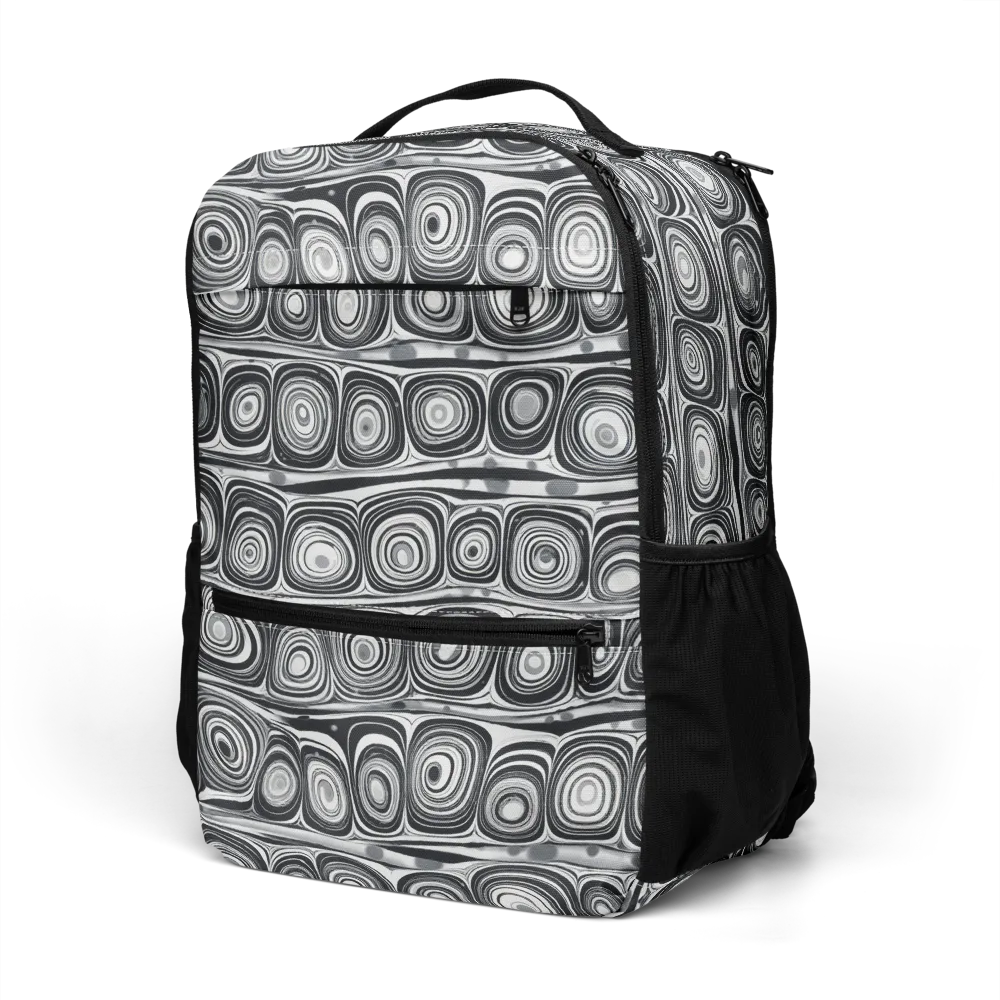 Monochrome Strata on Utility Backpack — Left Front