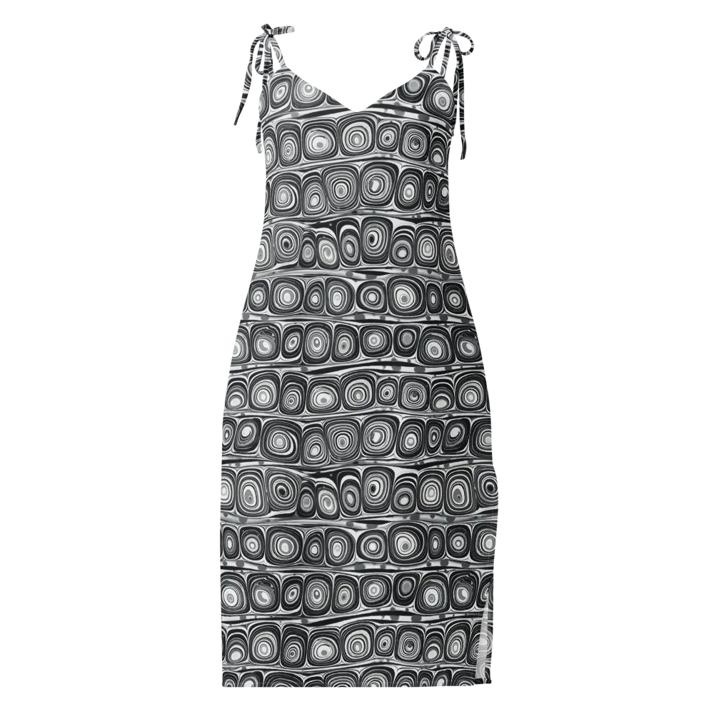 Monochrome Strata on Slip Dress — Front