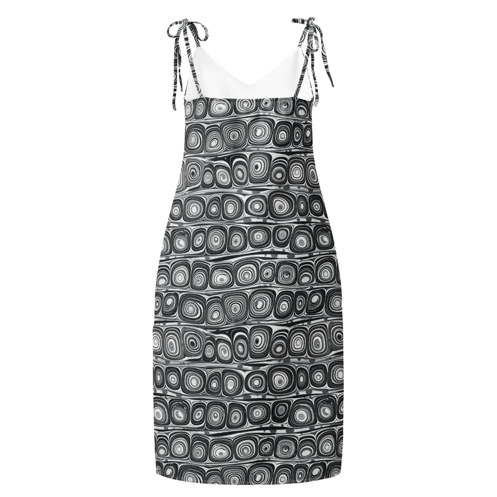 Monochrome Strata on Slip Dress — Back