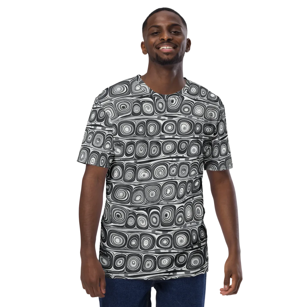 Monochrome Strata on Men's Crew Neck T-Shirt — Front