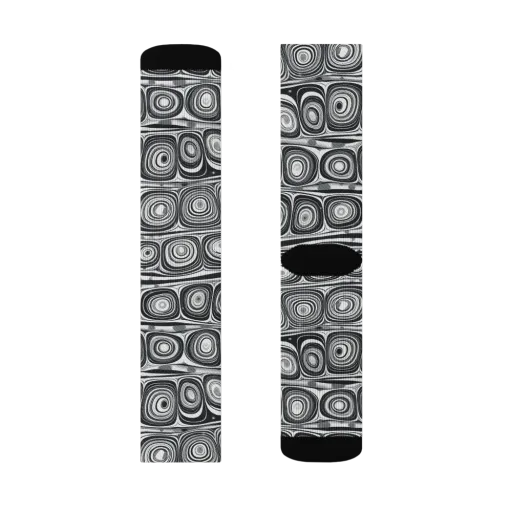 Monochrome Strata on a Socks