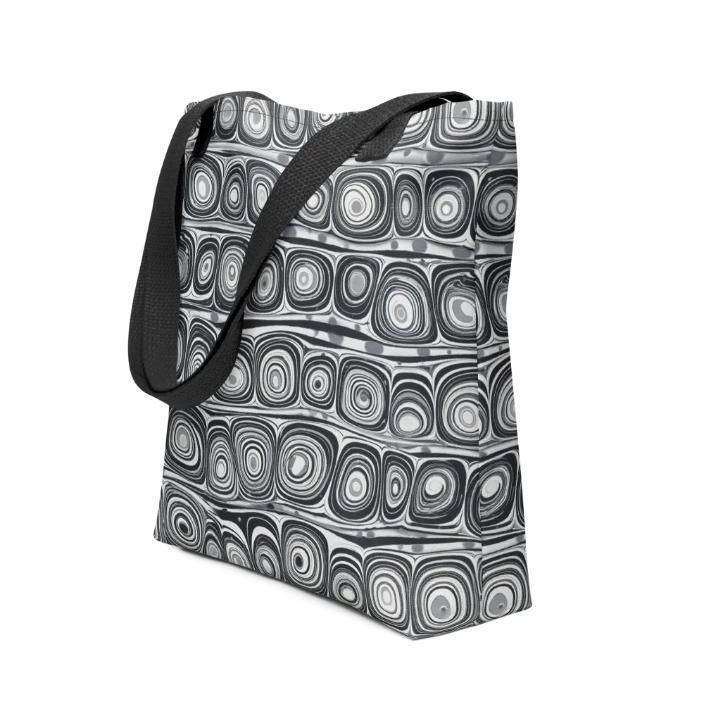 Monochrome Strata on Tote Bag — Front