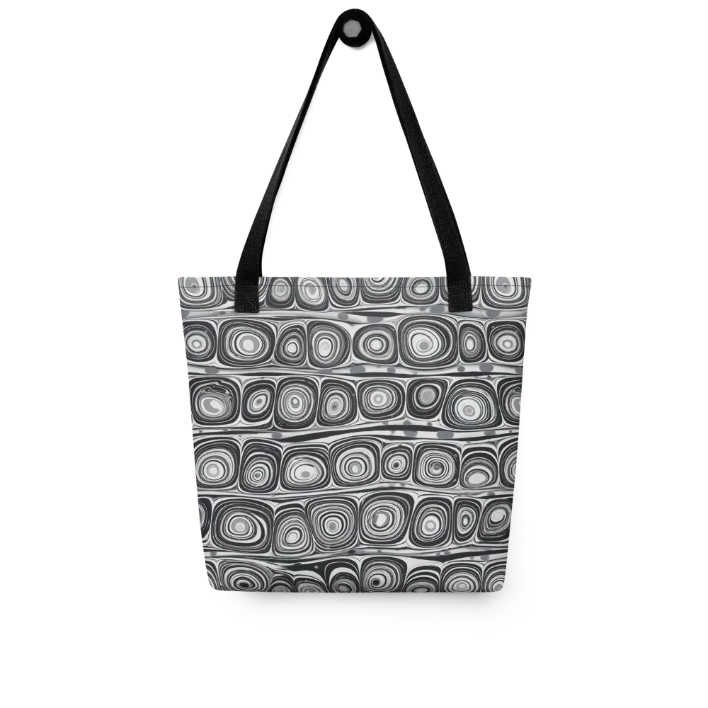 Monochrome Strata on Tote Bag — Front