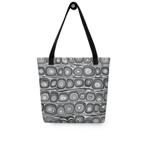 Monochrome Strata on a Tote Bag