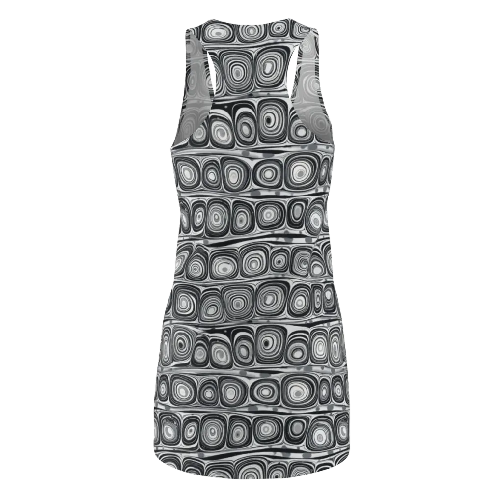 Monochrome Strata on Racerback Dress — Back