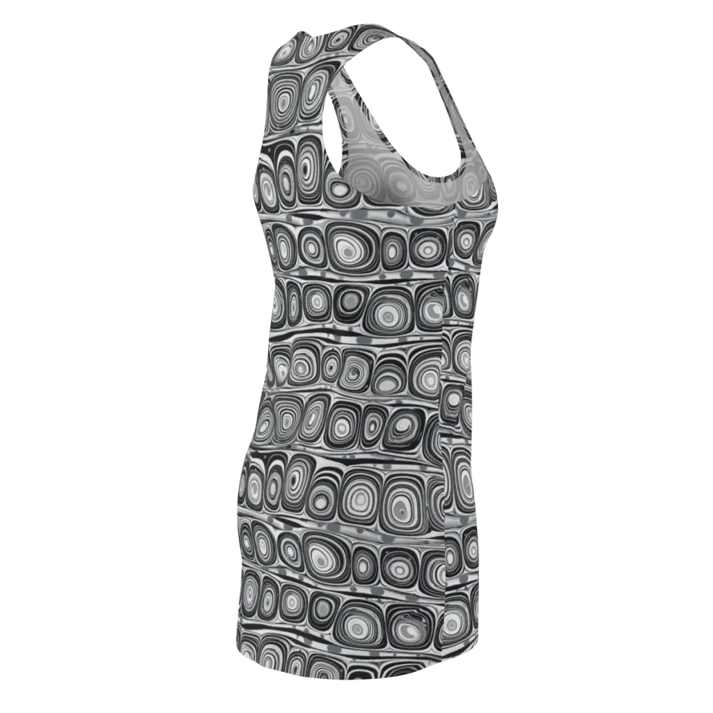 Monochrome Strata on Racerback Dress — Back Side