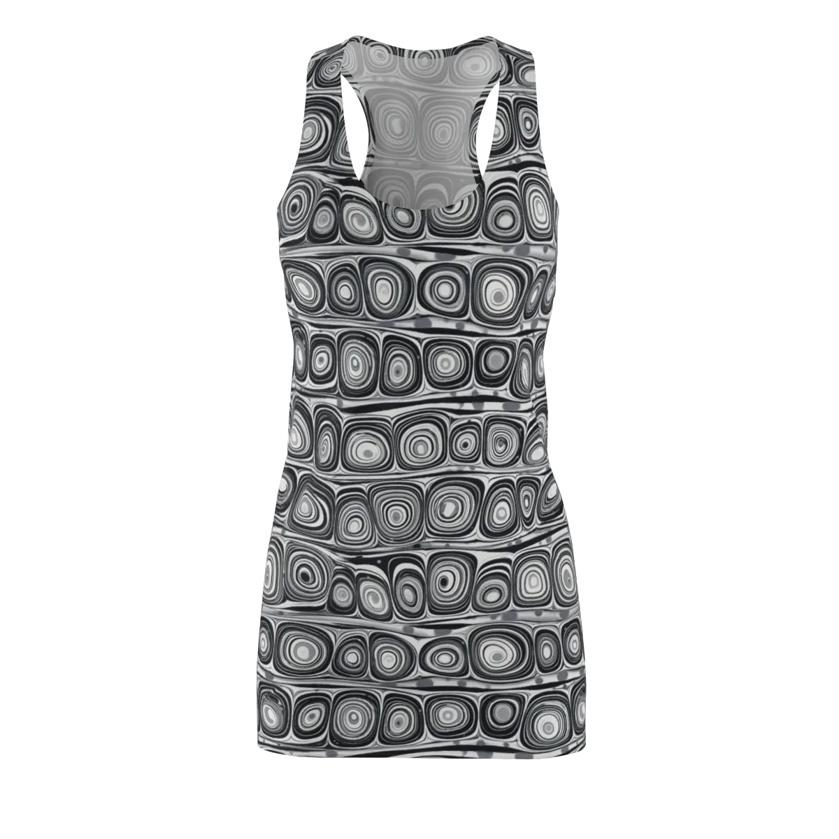 Monochrome Strata on Racerback Dress — Front